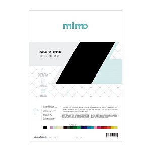 Papel Color Pop Preto Absoluto Mimo - A4 - 180 gr - 25 unds