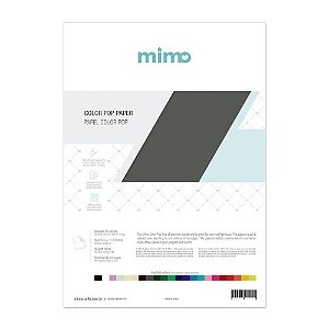 Papel Color Pop Cinza Lua Mimo - A4 - 180 gr - 25 unds