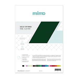 Papel Color Pop Verde Oliva Mimo - A4 - 180 gr - 25 unds