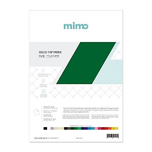 Papel Color Pop Verde Nature Mimo - A4 - 180 gr - 25 unds