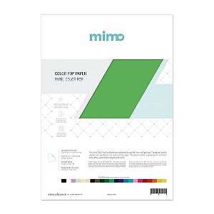 Papel Color Pop Verde Salada Mimo - A4 - 180 gr - 25 unds