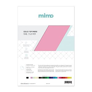 Papel Color Pop Rosa Chiclete Mimo - A4 - 180 gr - 25 unds