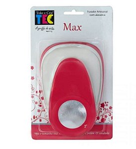 Furador de Papel Max Circulo 3" (7714) 76x76mm (7,6cm) - Toke e Crie