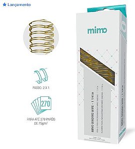 Wire-o - Dourado -  Mimo Binding  - 1 1/4" - 12 Un