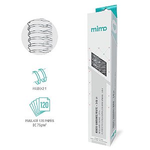Wire-o - Prata -  Mimo Binding  - 5/8" - 20 Un