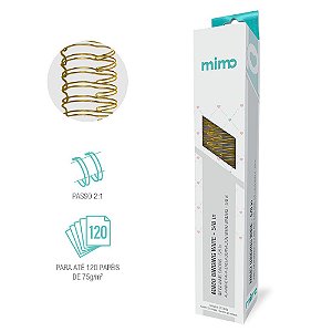 Wire-o - Dourado - Mimo Binding  - 5/8" - 20 Un