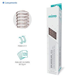 Wire-o - Ouro Rose -  Mimo Binding  - 5/8" - 20 Un