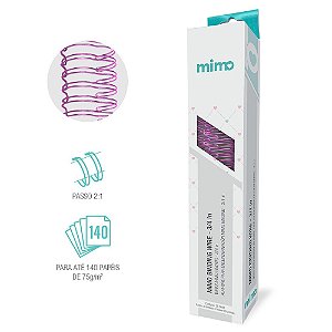 Wire-o - Rosa Bebê -  Mimo Binding  - 3/4" - 20 Un