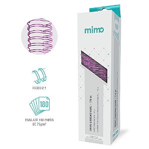 Wire-o - Rosa Bebê -  Mimo Binding  - 7/8" - 18 Un