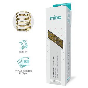 Wire-o - Dourado -  Mimo Binding  - 7/8" - 18 Un