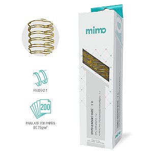 Wire-o - Dourado -  Mimo Binding  - 1" - 18 Un