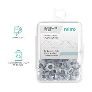 Ilhos Mimo Creating - Redondo - Branco - 4,5 mm - 50 Unids