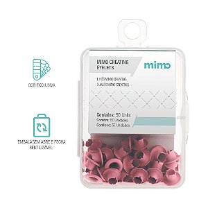 Ilhos Mimo Creating - Redondo - Rosa Iogurte - 4,5 mm - 50 Unids