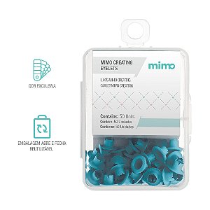 Ilhós Mimo Creating - Redondo - Azul Água - 4,5 mm - 50un