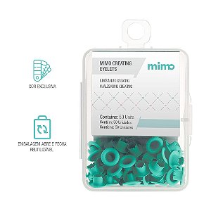 Ilhos Mimo Creating - Redondo - Verde Menta - 4,5 mm - 50 Unids