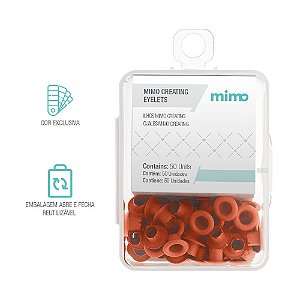 Ilhós Mimo Creating - Redondo - Laranja Puro - 4,5 mm - 50un