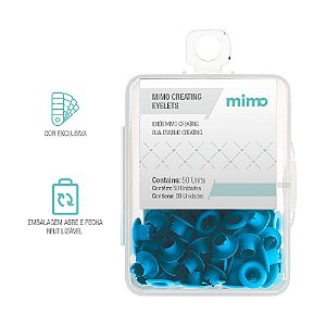 Ilhos Mimo Creating - Redondo - Azul Claro - 4,5 mm - 50 Unids