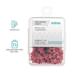 Ilhós Mimo Creating - Estrela - Rosa Iogurte - 4,5 mm - 50un