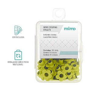 Ilhós Mimo Creating - Flor - Amarelo Candy - 4,5 mm - 50un