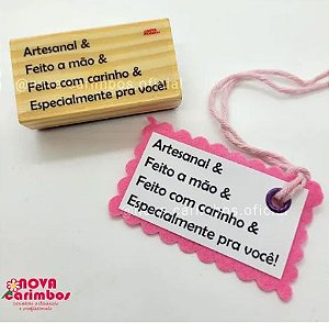 Carimbo Artesanal & Feito a Mão & Feito com Carinho & Especialmente pra Você - Nova Carimbos