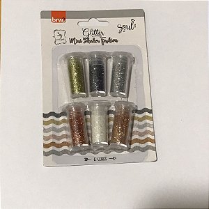 Glitter Mini Shaker  Fashion  3g - com 6 Cores - BRW