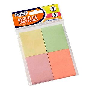 Bloco Smart Notes (Post It) 38mm x 51mm- Colorido Pastel