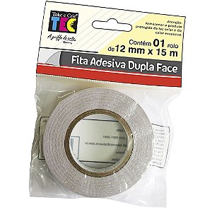 Fita Adesiva Dupla Face 12mm x 15m - Toke e Crie