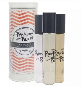 Kit Riqueza - 3 aromas de 15ml - (Luxo, Sedução, Inspiração) - Perfume para Papel