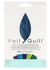 Foil em Folha 10x15 Pavão para Foil Quill We R - 30 Unidades