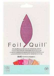 Foil em Folha 10x15 Flamingo para Foil Quill We R - 30 Unidades