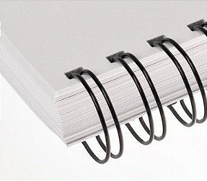 Wire-O 1" Preto para Encadernação 2x1 A4 até 200 folhas