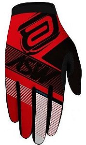 LUVA MOTOCROSS TRILHA ASW RACE EDGE VERMELHO BRANCO TAM P