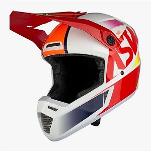 CAPACETE MOTOCROSS TRILHA ASW BRIDGE BRANCO VERMELHO TAM 60