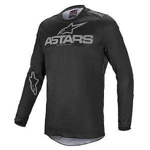 CAMISA ALPINESTARS FLUID GRAPHITE 21 PRETO CINZA TAM P