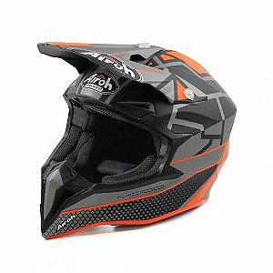 CAPACETE AIROH WRAAP MOTOCROSS MOOD LARANJA  MATT TAM 58