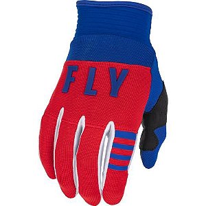 LUVA MOTOCROSS TRILHA FLY F16 2022 VERMELHO AZUL TAM M