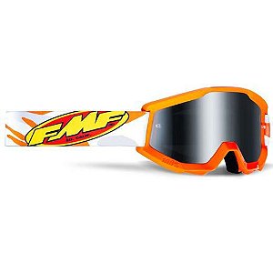 OCULOS MOTOCROSS FMF POWERCORE ASSAULT LARANJA ESPELHADO