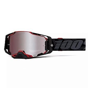 OCULOS MOTOCROSS 100% ARMEGA HIPER ESPELHADO RENEN PRETO