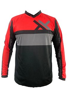 CAMISA MOTOCROSS MATTOS RACING ASSIMILATE VERMELHO CINZA G