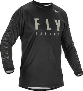 CAMISA MOTOCROSS FLY F16 2022 PRETO CINZA P