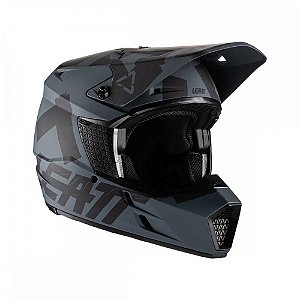 CAPACETE MOTOCROSS LEATT MOTO 3.5 CINZA PRETO TAM 60