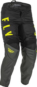 CALCA MOTOCROSS TRILHA FLY F16 2022 CINZA AMARELO FLUOR 48