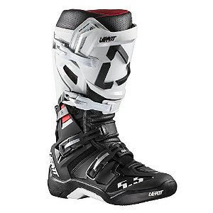 BOTA TRILHA LEATT GPX 5.5 FLEXLOCK BRANCO PRETO 11 (42/43)