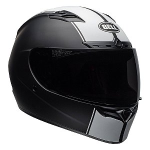 CAPACETE BELL QUALIFIER DLX MIPS RALLY MATTE PRETO BRANCO 56