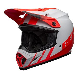 CAPACETE BELL MX 9 DASH MATTE GRAY INFRA VERMELHO PRETO 56