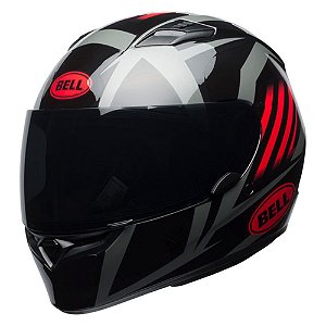 CAPACETE BELL QUALIFIER BLAZE PRETO VERMELHO TITANIUM 64