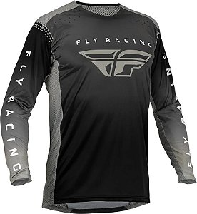 CAMISA MOTOCROSS FLY LITE 2022 PRETO CINZA GG