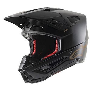 CAPACETE ALPINESTARS SM5 SOLID PRETO MAROM FOSCO 64