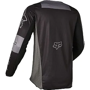 CAMISA FOX MX 180 LUX PRETO/PRETO 2XL |3G| MOTOCROSS