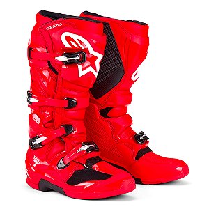 BOTA ALPINESTARS TECH 7 VERMELHO BRIGHT TAM 8 ( BR 39 )